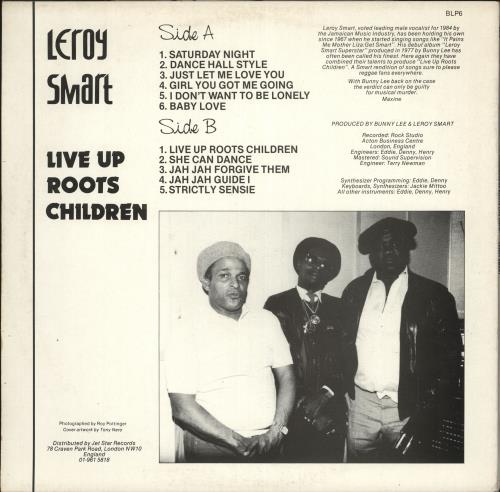 Leroy Smart Live Up Roots Children UK vinyl LP album (LP